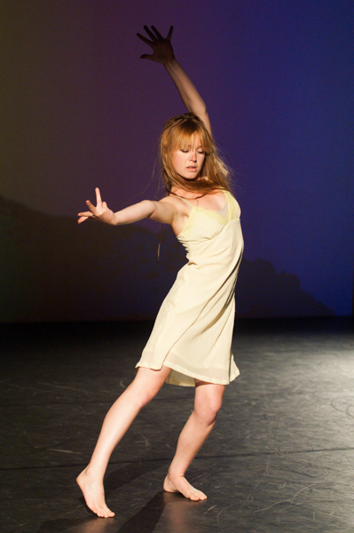 Contemporary dancer Edith Buttingsrud Pedersen in Dali Touiti's "Center of Gravity"